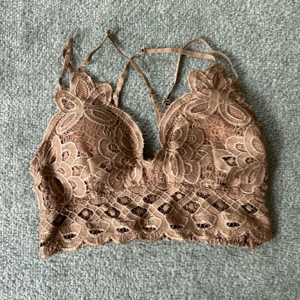 Altar’d State Light Brown Lace Bralette